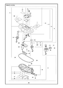 Remote Control Diagram and Parts List for DXR250 (11)(2010-09) Husqvarna Demolition Hammer