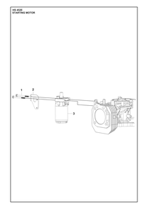Starting Motor Diagram and Parts List for HS452E  Husqvarna Engine