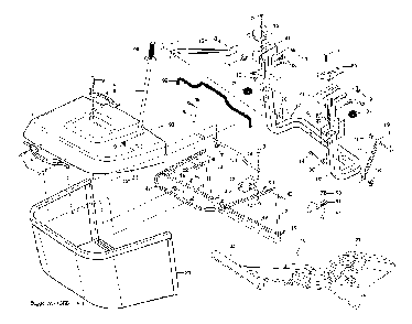 Bagger Diagram and Parts List for CTH200TWIN (96061022601)(2008-09) Husqvarna Lawn Tractor