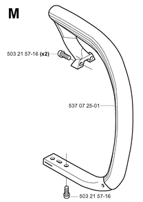 Handle Diagram and Parts List for 339XP 20034000001-20040100000 Husqvarna Chainsaw