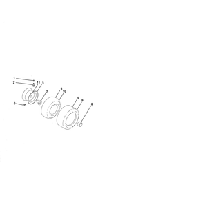 Wheels & Tires Diagram and Parts List for 96043020300  Husqvarna Lawn Tractor