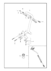 Handle Diagram and Parts List for K970III 2016-07 Husqvarna Circular Saw