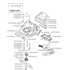 Part Location Diagram of 532180524 Husqvarna Blade Bracket
