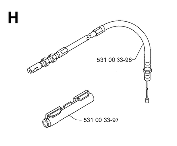 Throttle Controls Diagram and Parts List for 141B 19974000001-20041399999 Husqvarna Leaf Blower / Vacuum