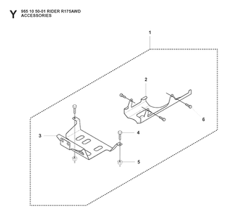 Accessories Diagram and Parts List for RIDER175AWD (965105001)(2008-06) Husqvarna Lawn Mower