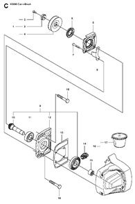 Gears Diagram and Parts List for K3000CUT-N-BREAK 2009-05 Husqvarna Circular Saw
