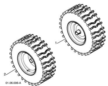 Wheels 2 Diagram and Parts List for ST276EP (96191003200)(2009-09) Husqvarna Snow Blower