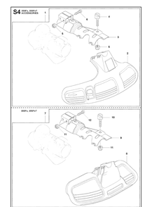 Guards 2 Diagram and Parts List for 355FX 20082700001-20192999999 Husqvarna Brush Cutter