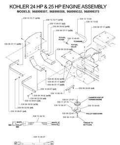 Engine 4 Diagram and Parts List for IZ5223 (968999258)(2005-12) Husqvarna Lawn Mower