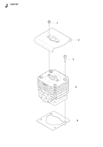 Cylinder Diagram and Parts List for 150BT 20084000001 - 20184199999 Husqvarna Leaf Blower / Vacuum
