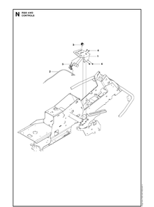 Controls Diagram and Parts List for R320 AWD Husqvarna Lawn Mower