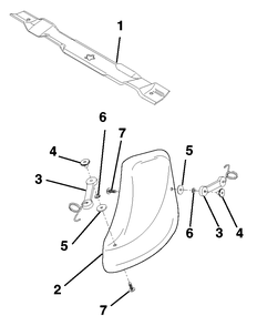 Mower Mulcher Kit 46-Inch Cut Diagram and Parts List for MK46 2000-01 Husqvarna Lawn Tractor Accessories