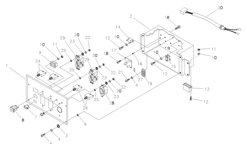 Control Panel Diagram and Parts List for 1935-0  Husqvarna Generator