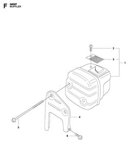 Muffler Diagram and Parts List for 346XP 2011-01 Husqvarna Chainsaw