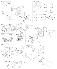 Briggs Engine Image 2 Diagram and Parts List for YTH22V46 (917289630)(2010-05) Husqvarna Lawn Mower