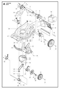 Mower Deck / Cutting Deck Diagram and Parts List for L221FHE  Husqvarna Lawn Mower