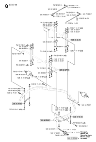 Protection Frame Diagram and Parts List for R155 (953533805)(2005-01) Husqvarna Lawn Tractor