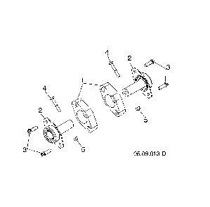 Auger ball bearing Diagram and Parts List for 96193010106  Husqvarna Snow Blower