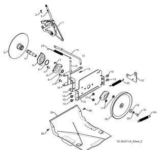 Drive 4 Diagram and Parts List for 14527SBLS (961930049)(2009-07) Husqvarna Snow Blower