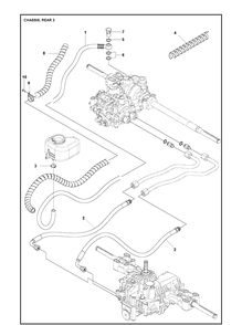 Chassis Rear Diagram and Parts List for R320XAWD (970545301)(2022-01) Husqvarna Lawn Mower