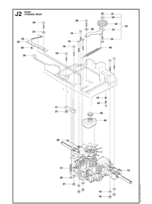 Chassis Lower Diagram and Parts List for R220T (966785701)(2012-03) Husqvarna Lawn Mower