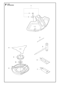 Accessories Diagram and Parts List for 325IR  Husqvarna Brush Cutter