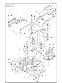 41 Inch/103cm Cutting Deck 4 Diagram and Parts List for C103  Husqvarna Lawn Mower