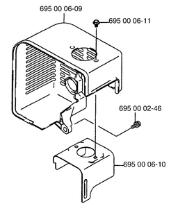 Engine Shroud Diagram and Parts List for 155BT (WR07-8-98)(1998-10) Husqvarna Leaf Blower / Vacuum