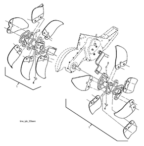Tine Unit Diagram and Parts List for TR317DE  Husqvarna Tiller