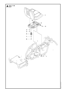 Seat Diagram and Parts List for R111B5 (965996701)(2011-02) Husqvarna Lawn Mower