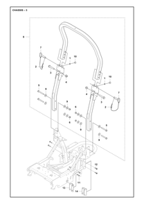 Chassis Diagram and Parts List for P524XREFI  Husqvarna Lawn Tractor
