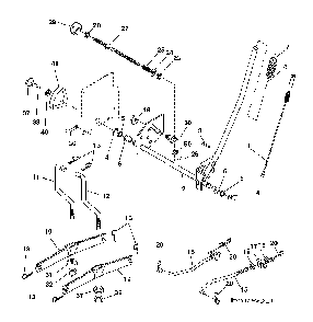 Mower Lift / Deck Lift Diagram and Parts List for CTH200TWIN (96061026300)(2010-01) Husqvarna Lawn Tractor