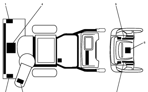 Decals Diagram and Parts List for 11524E (96193007400)(2011-06) Husqvarna Snow Blower