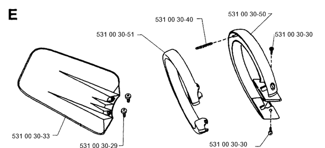 Part Location Diagram of 531003030 Husqvarna Screw