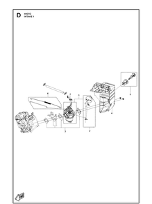 Intake 1 Diagram and Parts List for 596210001 2020-05 Husqvarna Engine