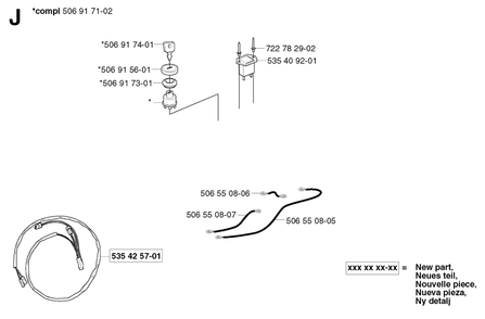 Electrical Diagram and Parts List for PF21 2002-03 Husqvarna Lawn Tractor