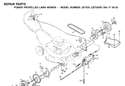 Part Location Diagram of MK22SD Husqvarna No Description Available