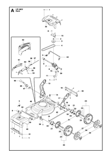 Mower Deck / Cutting Deck Diagram and Parts List for LB348V (Classic)(967238701)(2014) Husqvarna Lawn Mower