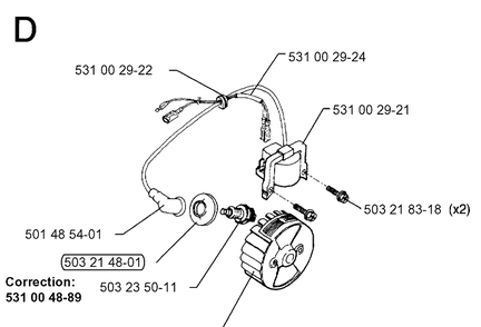 Part Location Diagram of 531004889 Husqvarna Protective cap | correction