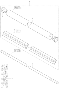Drive Shaft Diagram and Parts List for 355 2007-07 Husqvarna Brush Cutter