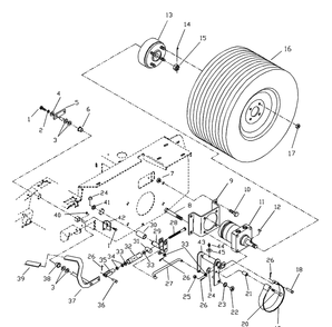 Park Brake Assembly Diagram and Parts List for ZTH5221KA 2000-09 Husqvarna Lawn Mower