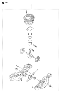 Crankcase 3 Diagram and Parts List for K960 2007-10 Husqvarna Lawn Tractor Accessories