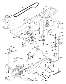 Drive Diagram and Parts List for LTH2042 (954571953-C)(2004-03) Husqvarna Lawn Tractor