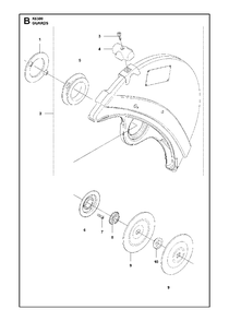 Guards Diagram and Parts List for K6500 2012-10 Husqvarna Circular Saw