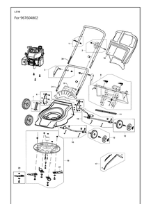 Product Complete 4 Diagram and Parts List for LC18  Husqvarna Lawn Mower