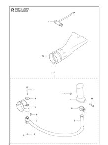 Accessories Diagram and Parts List for 570BFS 20111800001-Current Husqvarna Leaf Blower / Vacuum