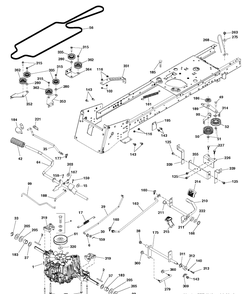 Drive Diagram and Parts List for TC138 (96051017900)(2018-07) Husqvarna Lawn Tractor
