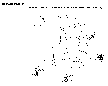 Repair Parts Diagram and Parts List for 530RS (954140072 A)(1999-03) Husqvarna Lawn Mower