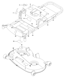 Decals Diagram and Parts List for RZ4622T  Husqvarna Lawn Tractor