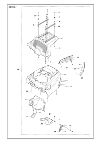 Part Location Diagram of 536648501 Husqvarna Hinge